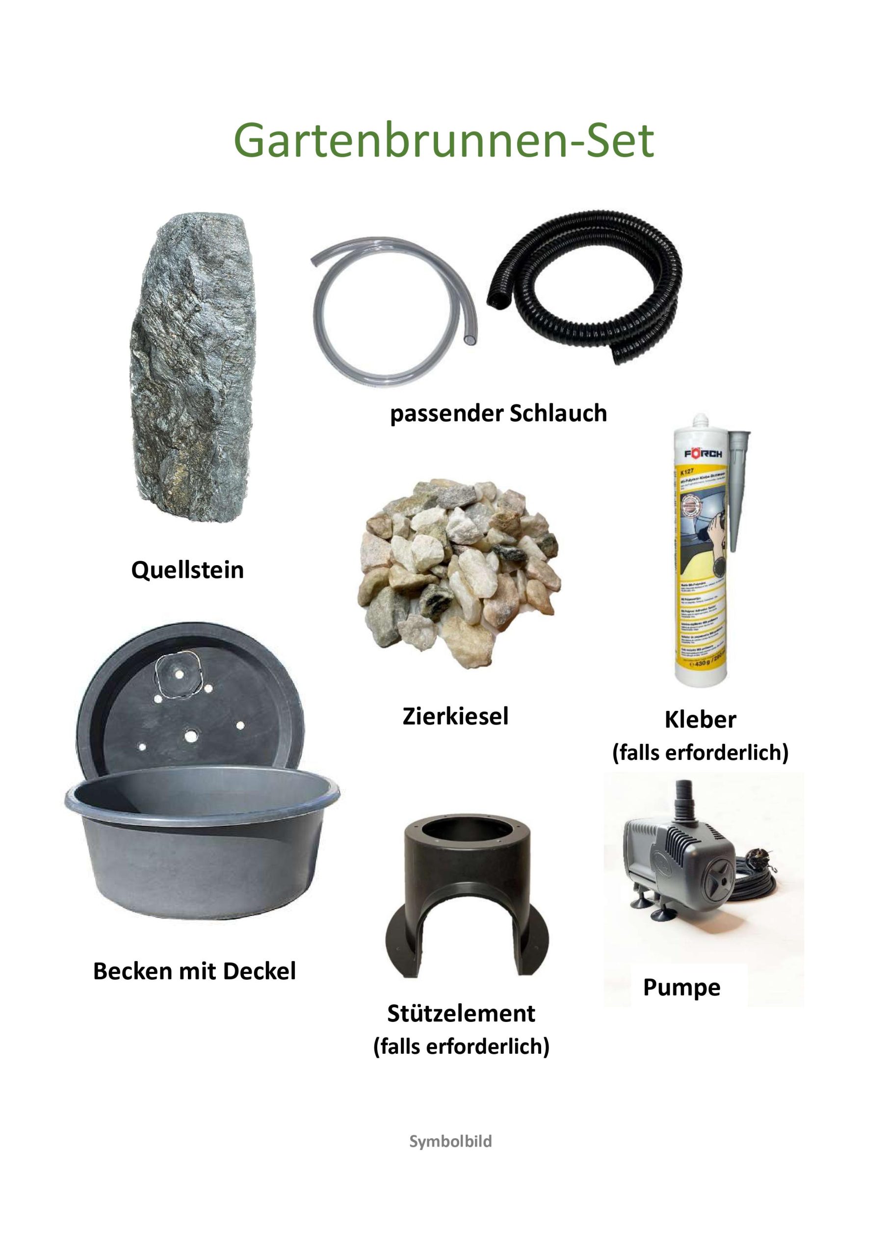 Gartenbrunnen-Set Vorlage Cloudy Levante