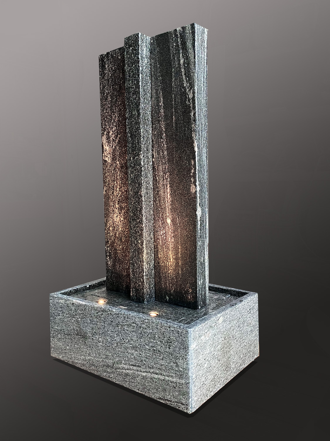 Granitbrunnen "TaifunGrey" 127 cm Trösters Brunnenwelt