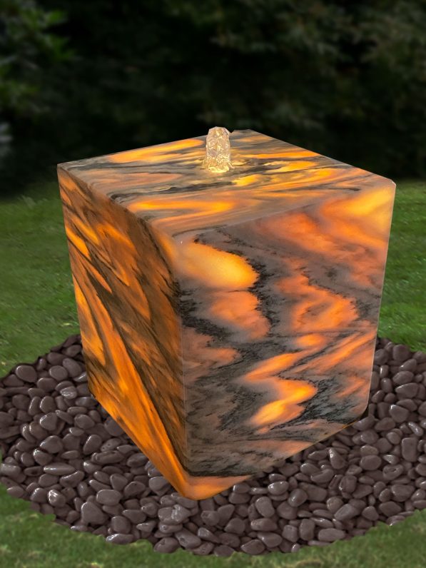 Licht-Gartenbrunnen Cube