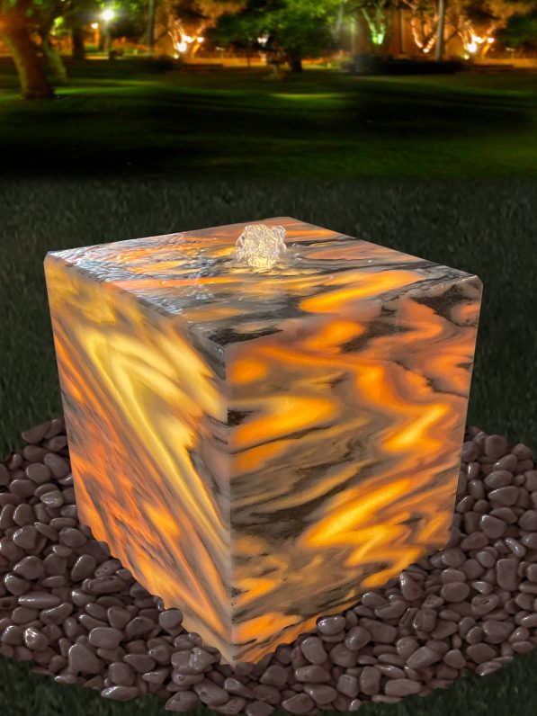Licht-Gartenbrunnen Cube