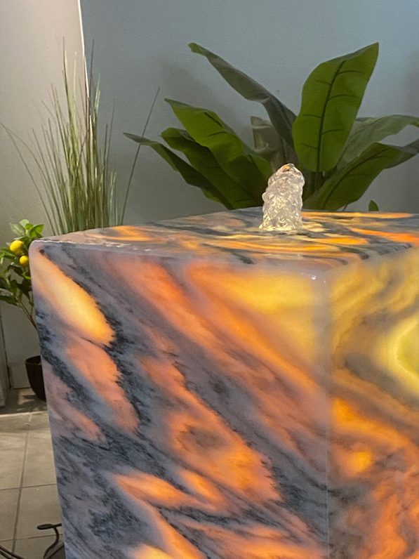 Licht-Gartenbrunnen Cube