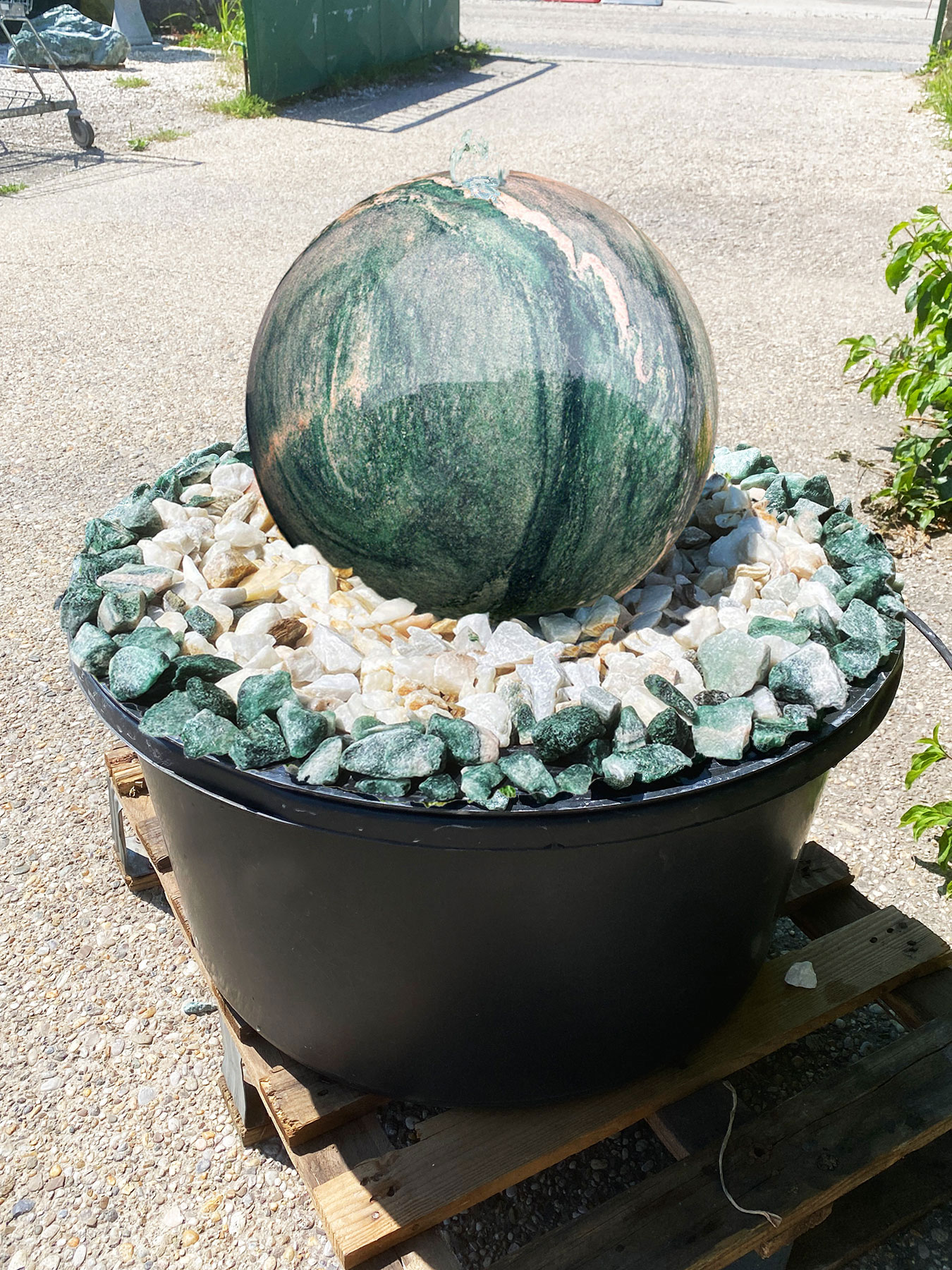 Kugelbrunnen Lofoten Grün 37 cm