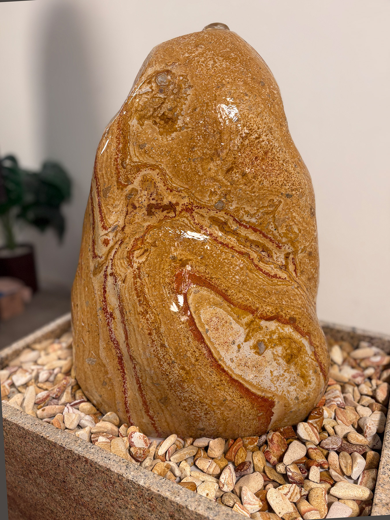 Regenbogen Sandstein Brunnen Mugla 82cm