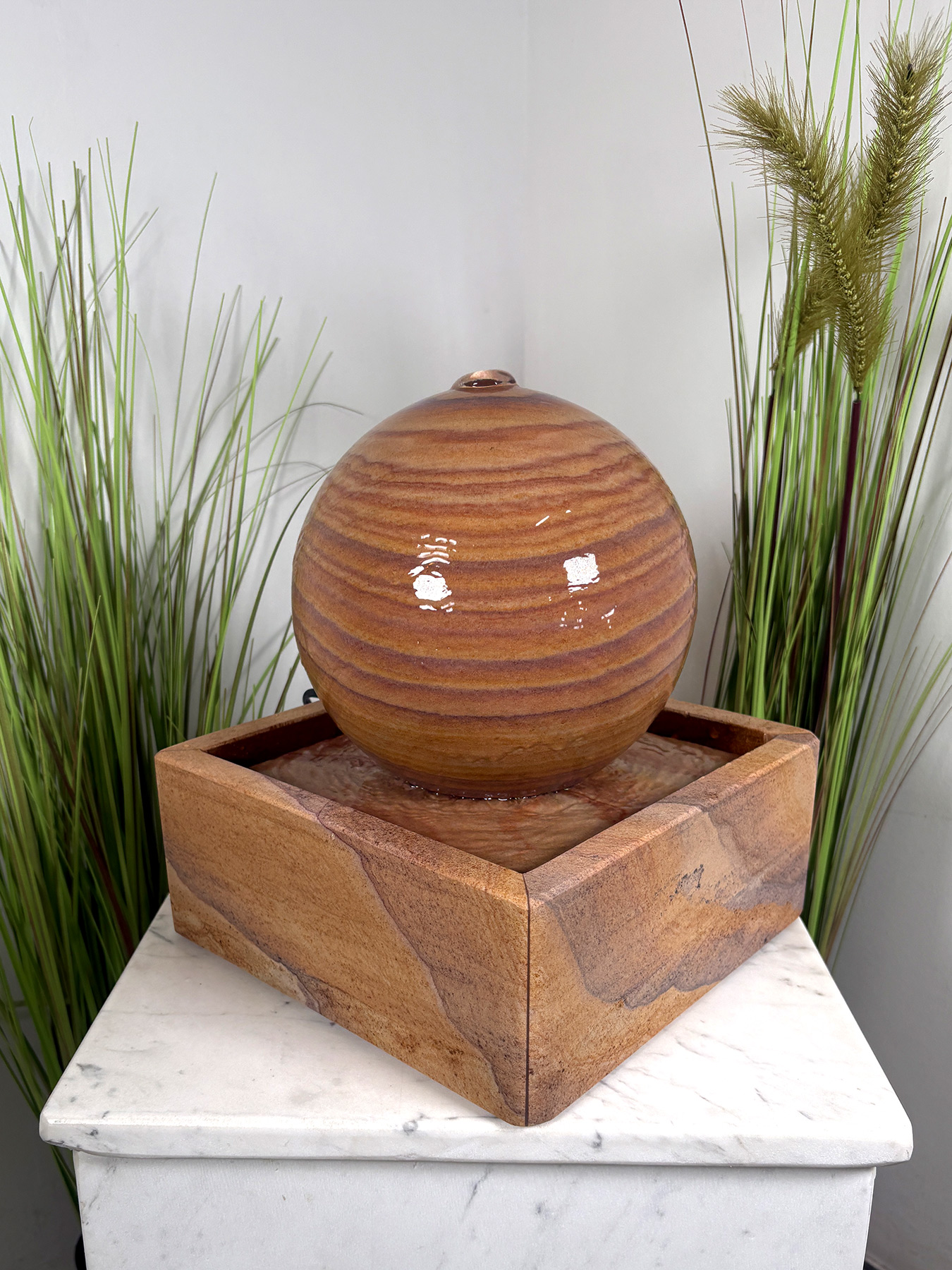 Kugelbrunnen Rainbow India Belapur 30cm – Bild 2