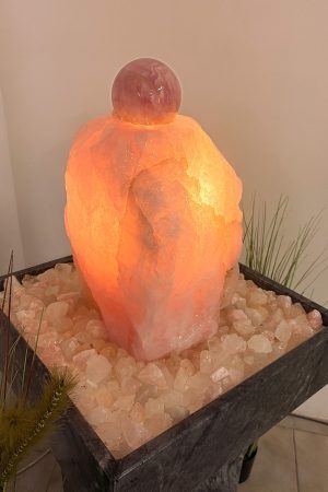 Rosenquarz-Kugelbrunnen-Primavera-128-cm