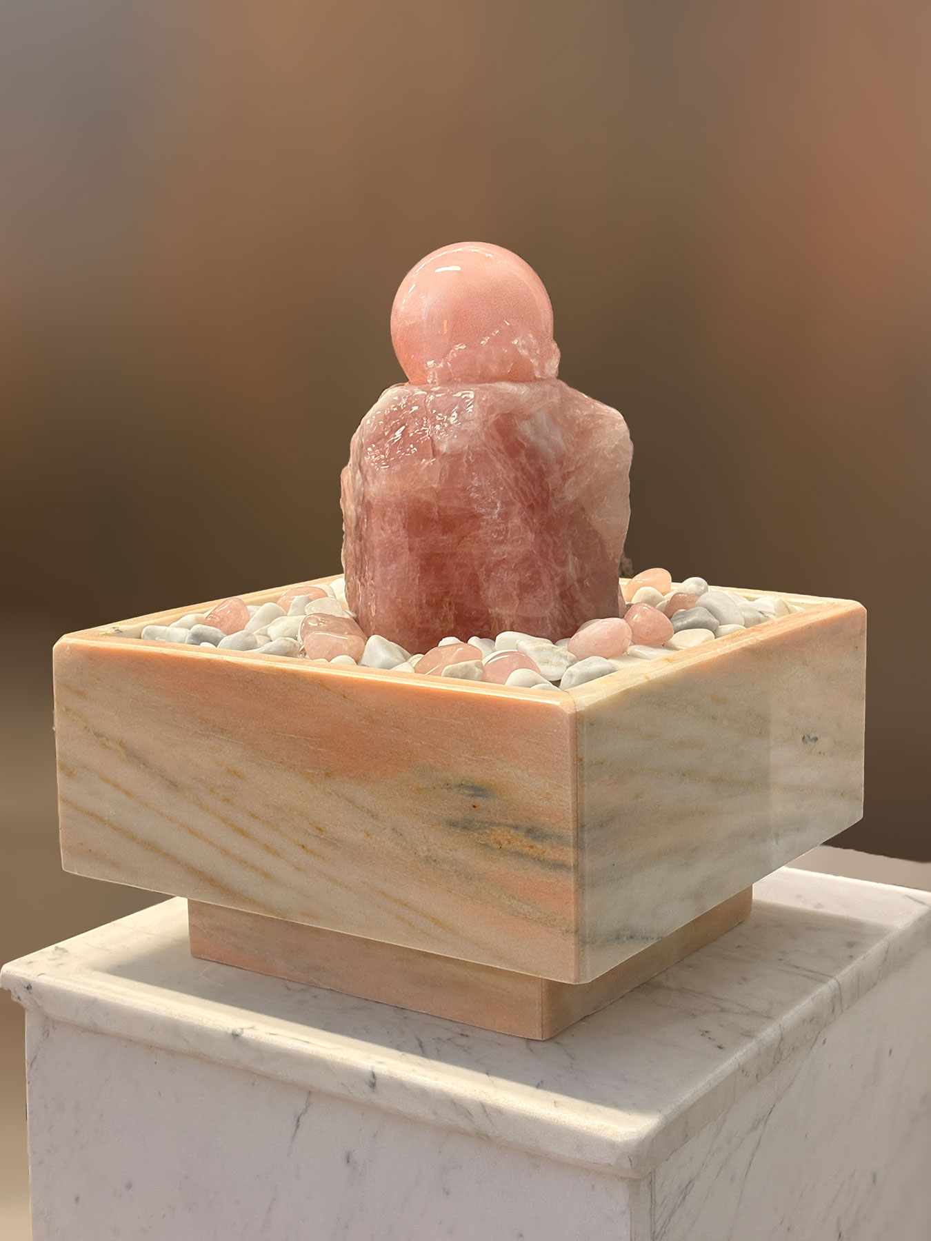 Rosenquarz Kugelbrunnen Santa Rita