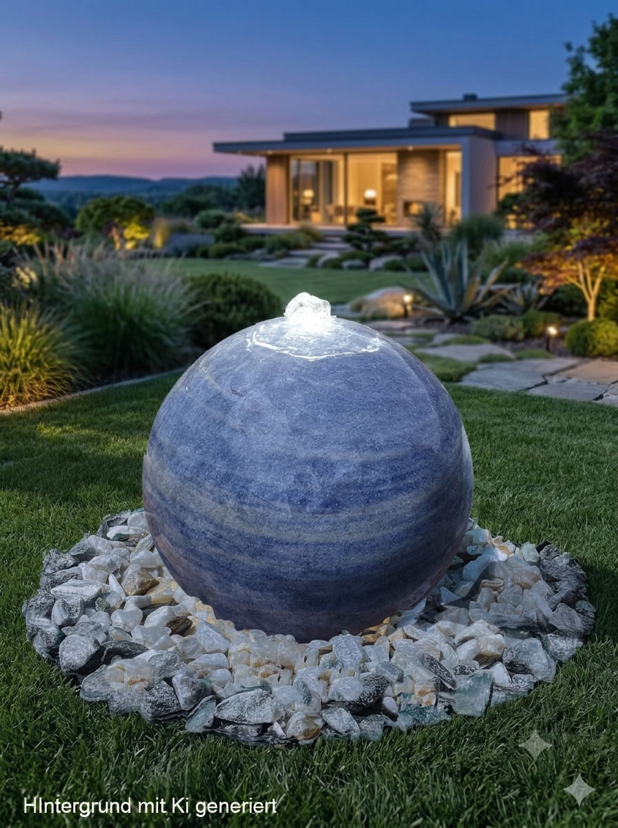 Kugelbrunnen Azul mit kaltweißer Quellbeleuchtung