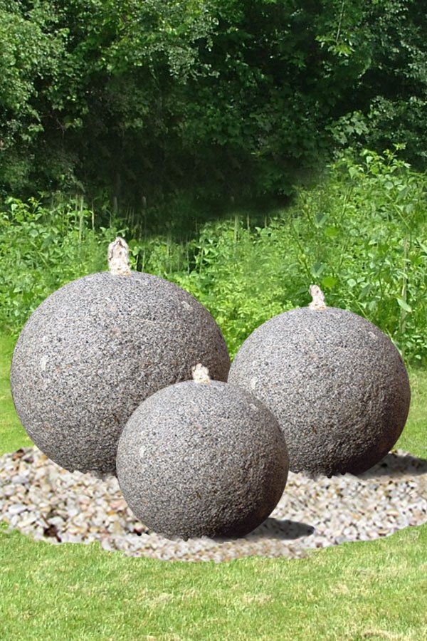 Granit-Kugelbrunnen Trio | Trösters Brunnenwelt