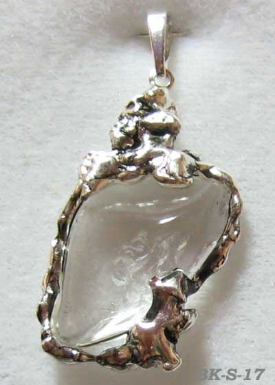 Edelstein Anhänger "Bergkristall" (BK-S-17)