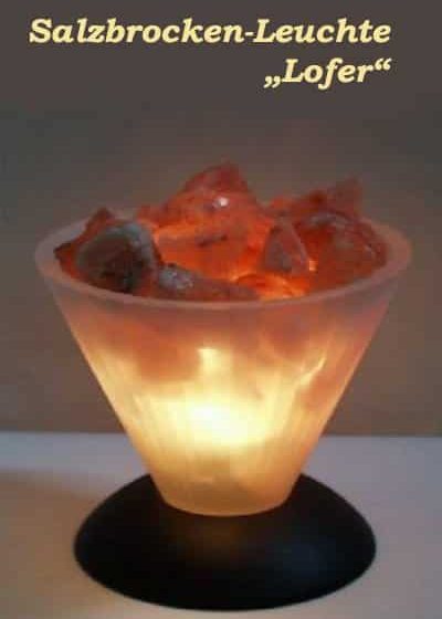 Salzkristallbrocken Leuchte "Lofer" (02378)
