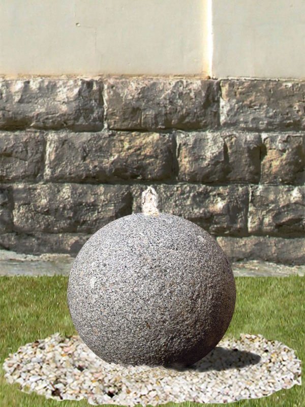 Granit-Quell-Kugel, gestockt, d: 40 cm