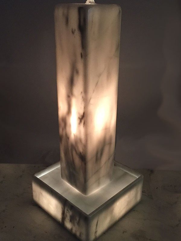Lichtstele Olympos-White Midi, 70 cm