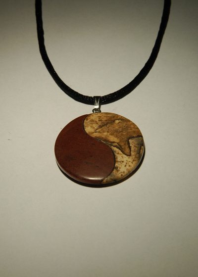 Feng Shui Mahagony Obsidian-Landschaftsjaspis Yin Yang