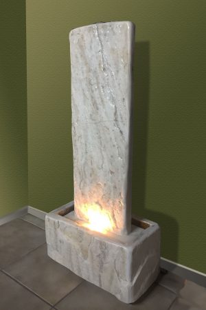 Marmor-Wasserwand Rauris-weiß, 91 cm