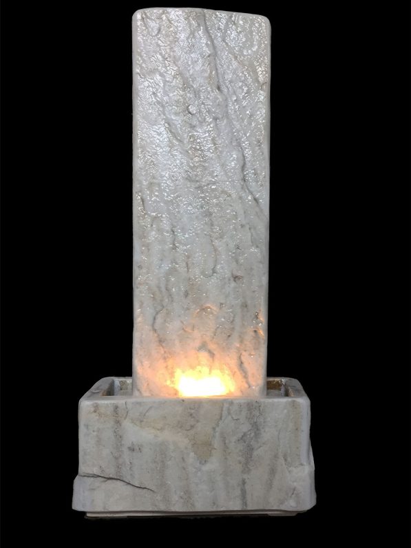 Marmor-Wasserwand Rauris-weiß, 91 cm