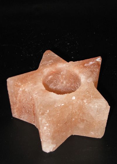 Salzkristall Teelicht "Star"
