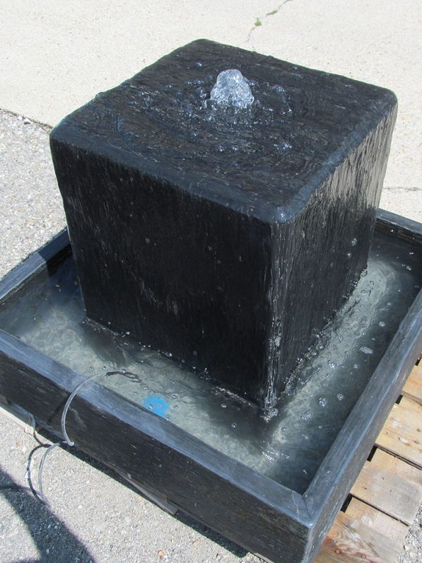 Schieferbrunnen "Cube" mit Wanne