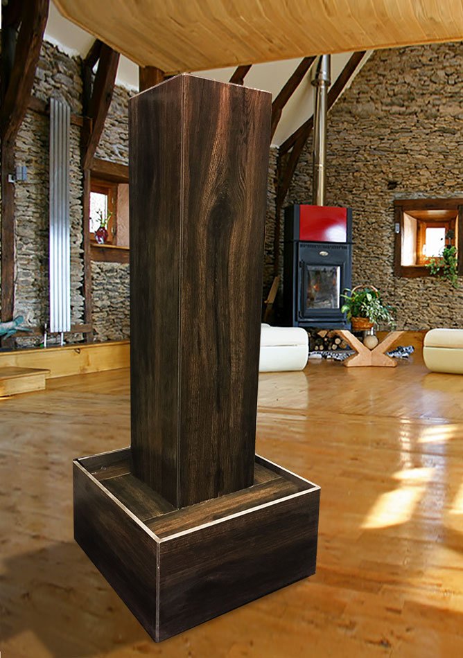 Stelenbrunnen Ebony Wood 130 Cm