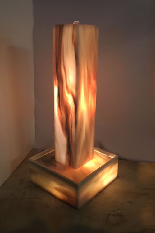 Lichtstele Sölker-Marmor "Midi" 70 cm