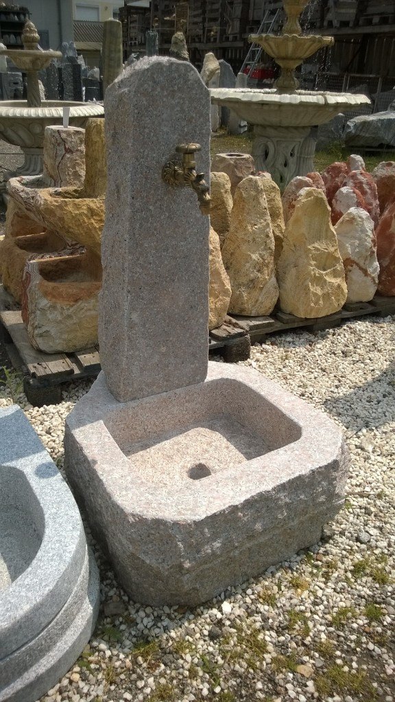 Granit-Trogbrunnen Rocky Mountain Rosa
