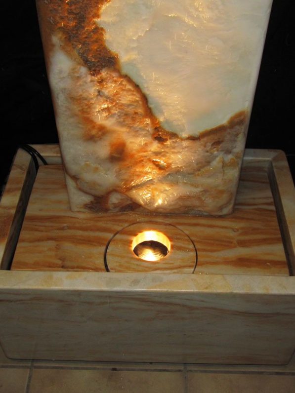 Marmor-Wasserwand Ägäis-Gelb 166 cm