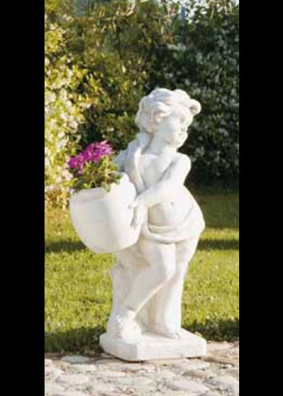 Gartenfigur Engel mit Pflanze "Angelico dx"