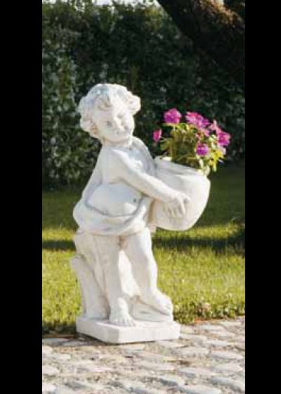 Gartenfigur Engel mit Pflanze "Angelico sx"