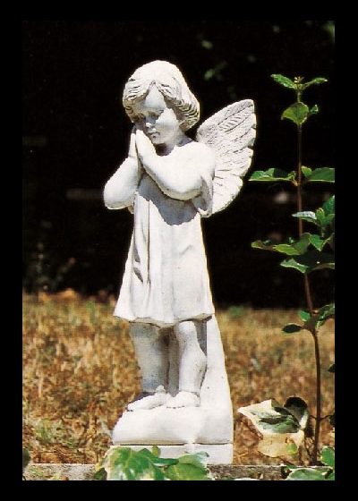 Gartenfigur betender Engel "Angelo in preghiera"
