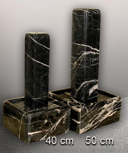 Marmor Stelenbrunnen Black & White 50 cm