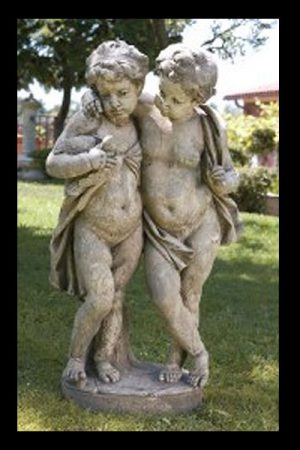 Gartenfigur Kinderpaar "Coppia Putti"