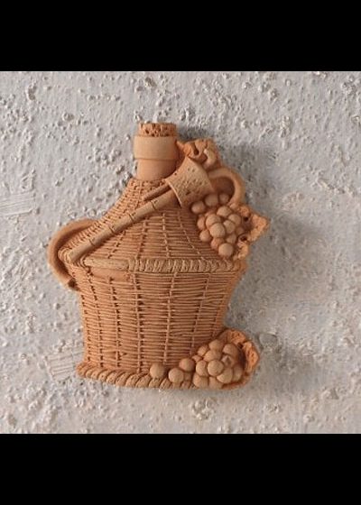 Gartendekoration Korbflasche "Damigiana"