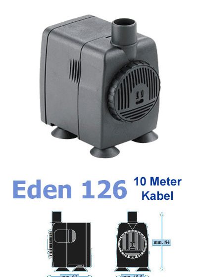 Pumpe Eden 126 - 800l/h, 10 Meter Kabel