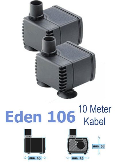 Pumpe Eden 106 - 300l/h, 10 Meter Kabel | Trösters Brunnenwelt