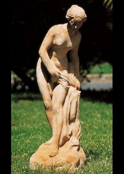 Gartenfigur Statue "Falconet media Terracotta"