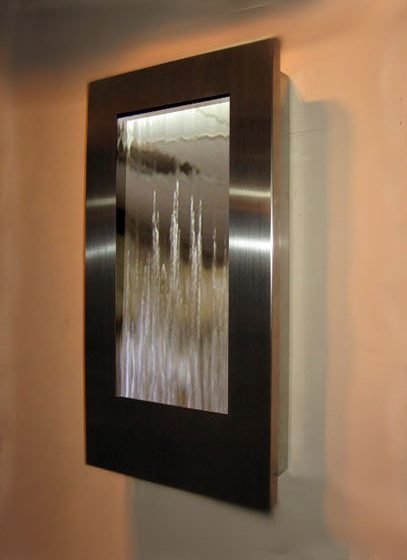 Edelstahl Design-Wandbrunnen "Future"- klein