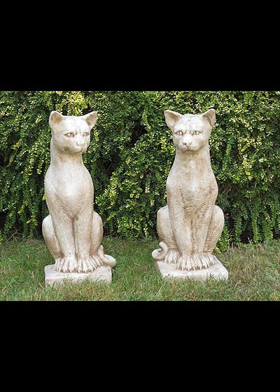 Gartenfigur Katzenpaar "Gatti di Lucifero" IP