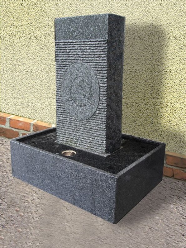 Granit-Wasserwand-Shiva mit Frosch