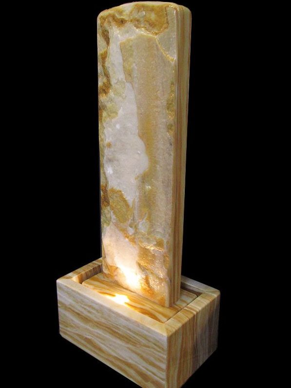 Marmor-Wasserwand 97cm - Ägäis-Gelb