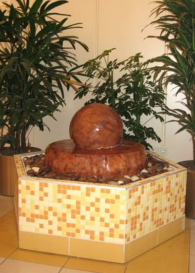 Kugelbrunnen 38 cm - Rosso Verona