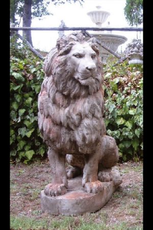 Gartenfigur sitzender Löwe "Leone gigante sx"