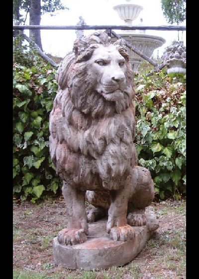 Gartenfigur sitzender Löwe "Leone gigante sx"