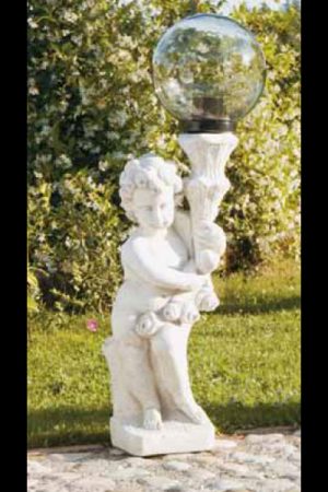 Gartenfigur Lampe "Portalampade medio con globi sx"