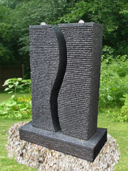 Granit-Gartenbrunnen "S-Twin"