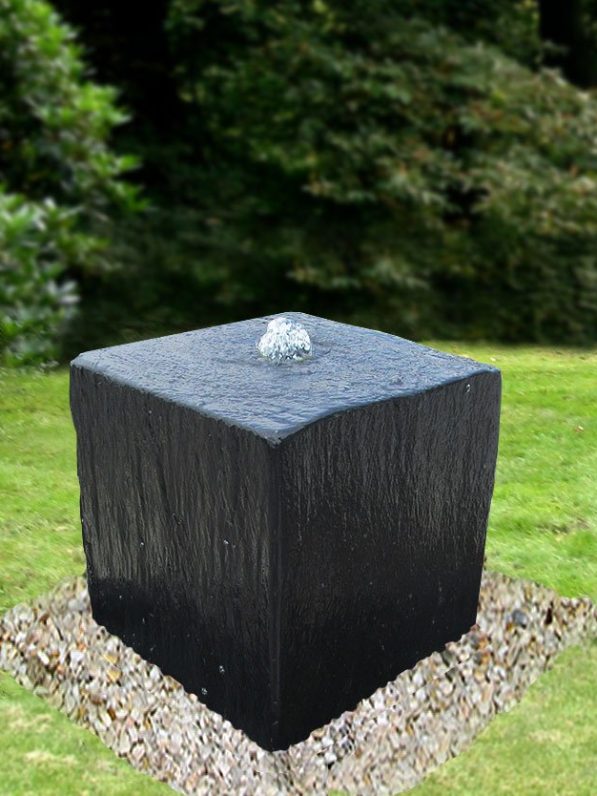 Schiefer-Brunnen "Cube"