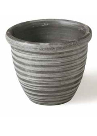 Pflanzengefäß "Vaso con righe pietra 19 cm" IG