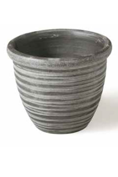 Pflanzengefäß "Vaso con righe pietra 26 cm" IG